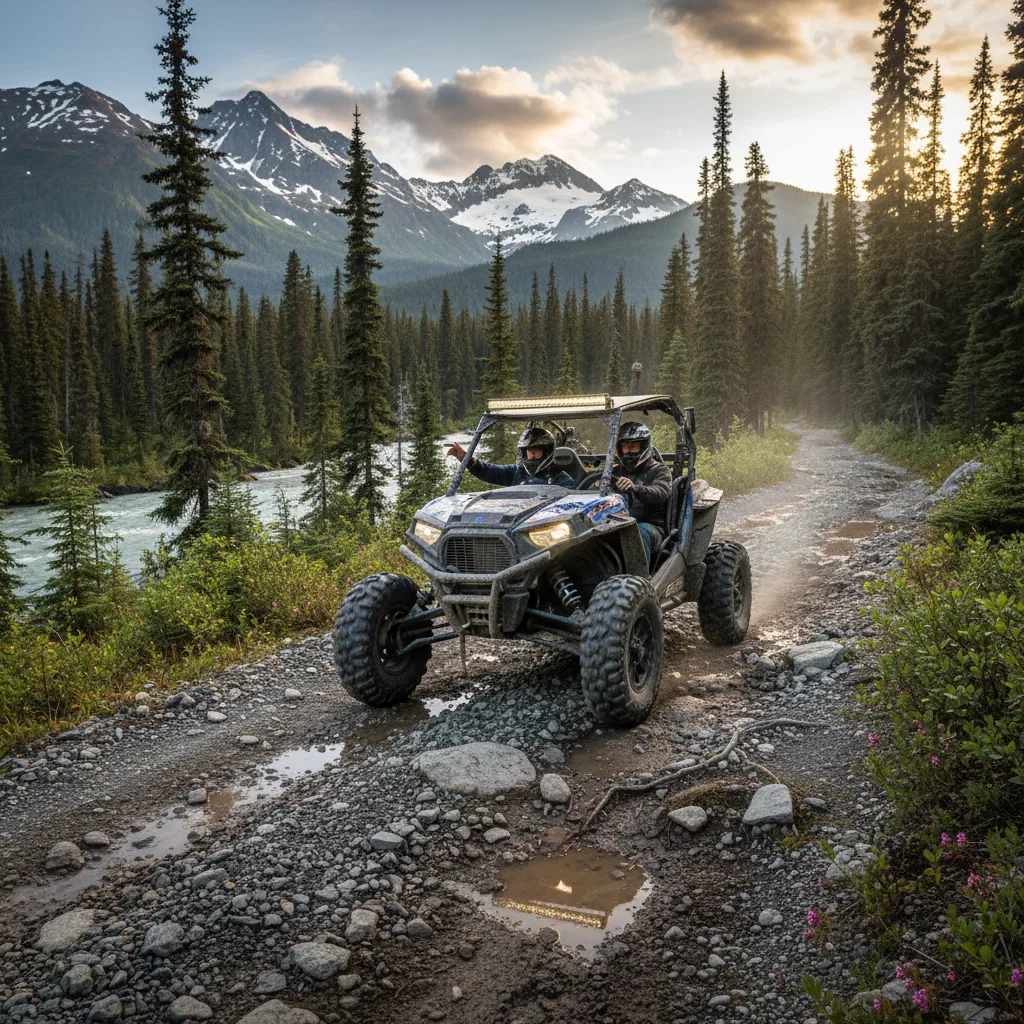 Polaris RZR UTV off-road vehicle in Alaska