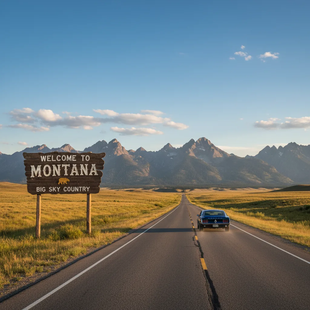Montana welcome sign representing tax freedom solution