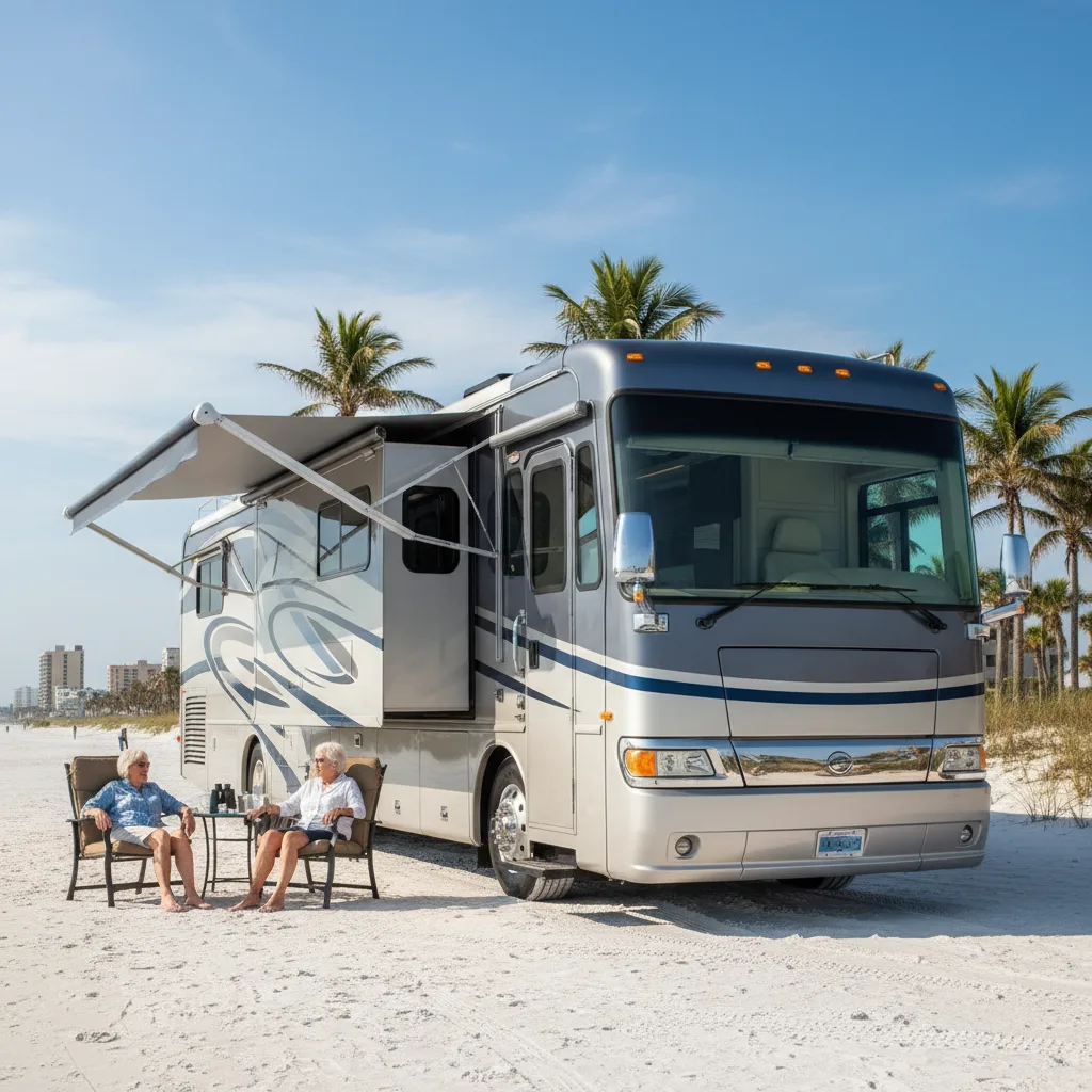 Luxury RV motorhome facing Alabama tax burden