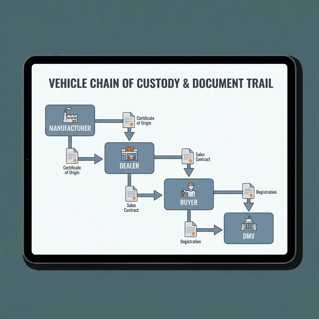Certificate of origin holder chain manufacturer to buyer