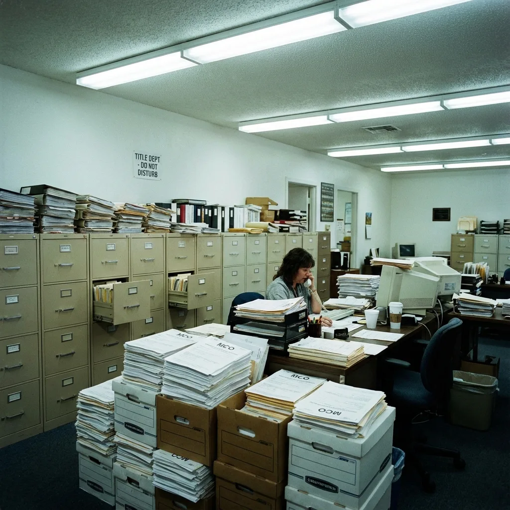Certificate of origin holder dealership title office