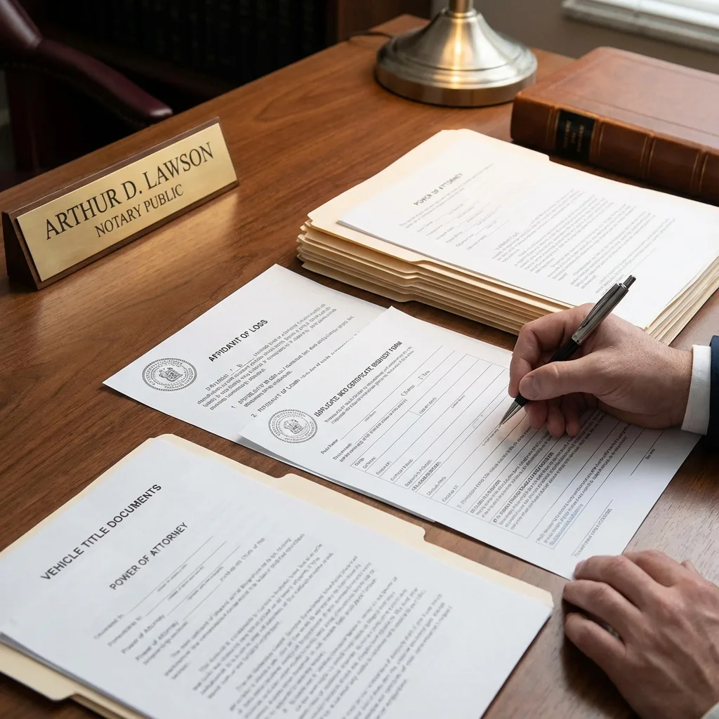 Certificate of origin holder duplicate request affidavit