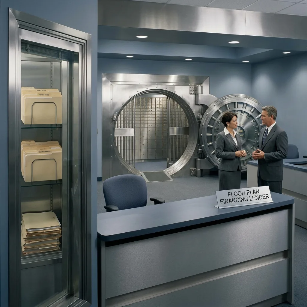 Certificate of origin holder floor plan bank vault