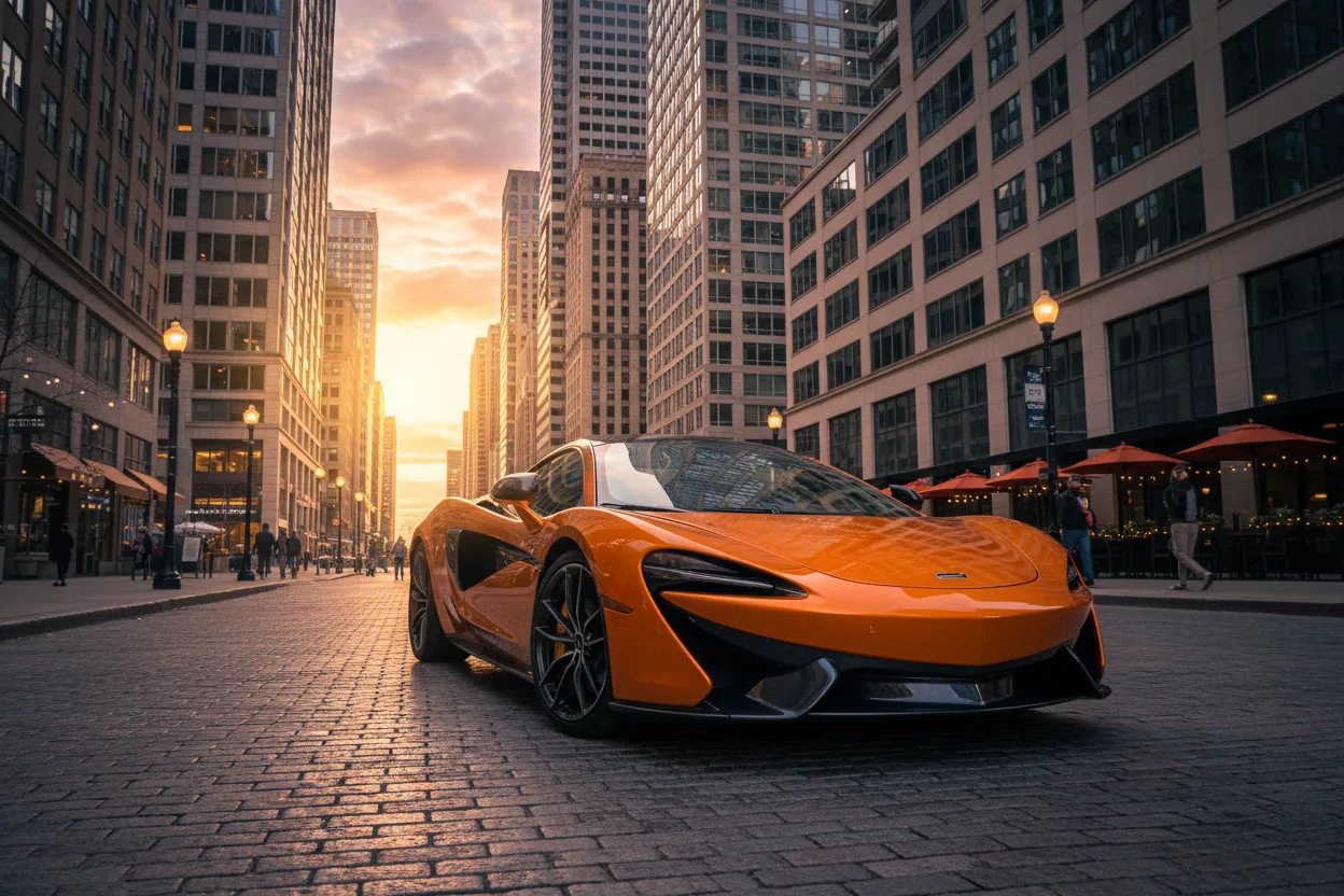 McLaren 570S supercar in Chicago West Loop