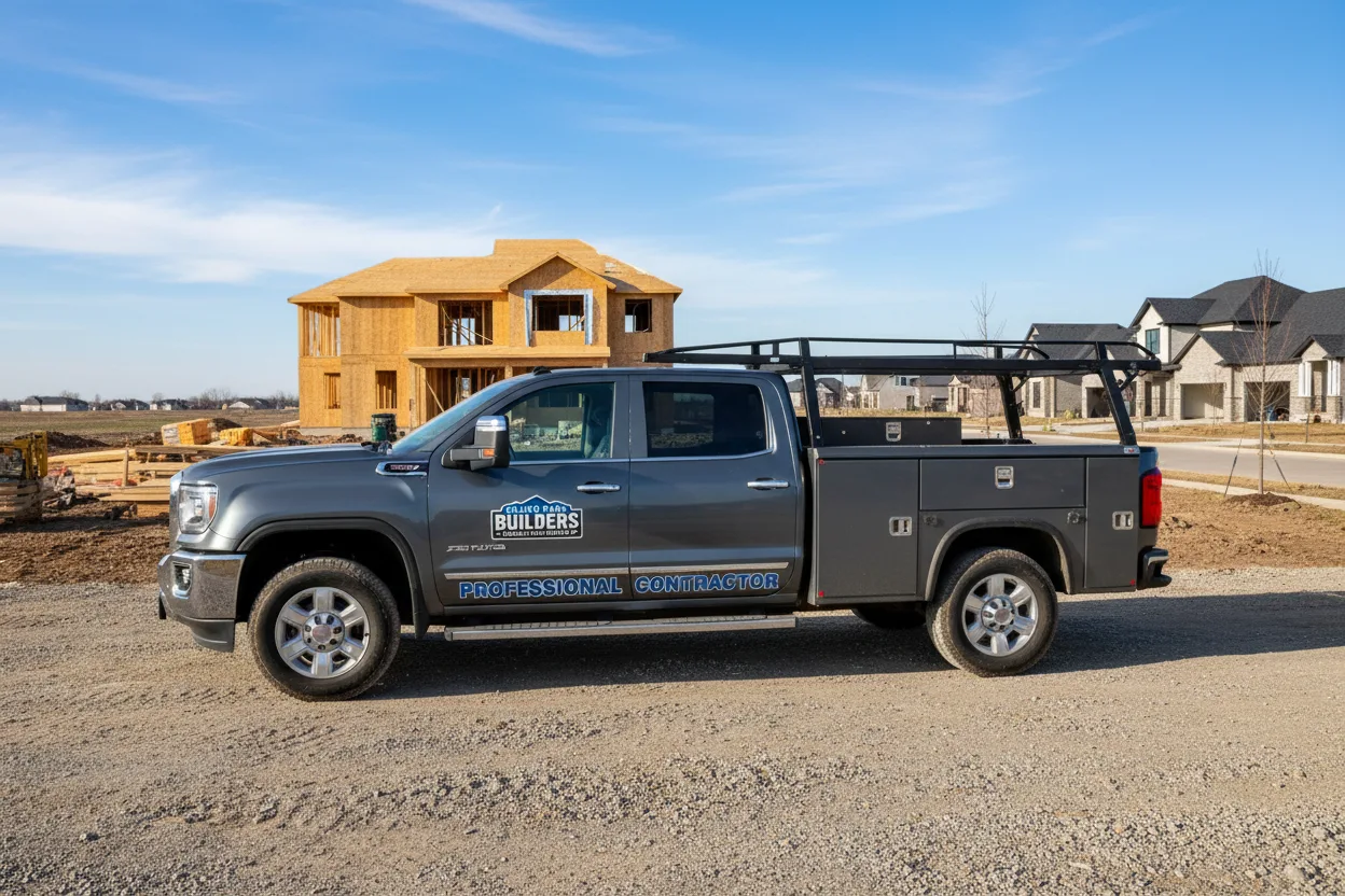 GMC Sierra 2500HD at Chicago suburbs construction site