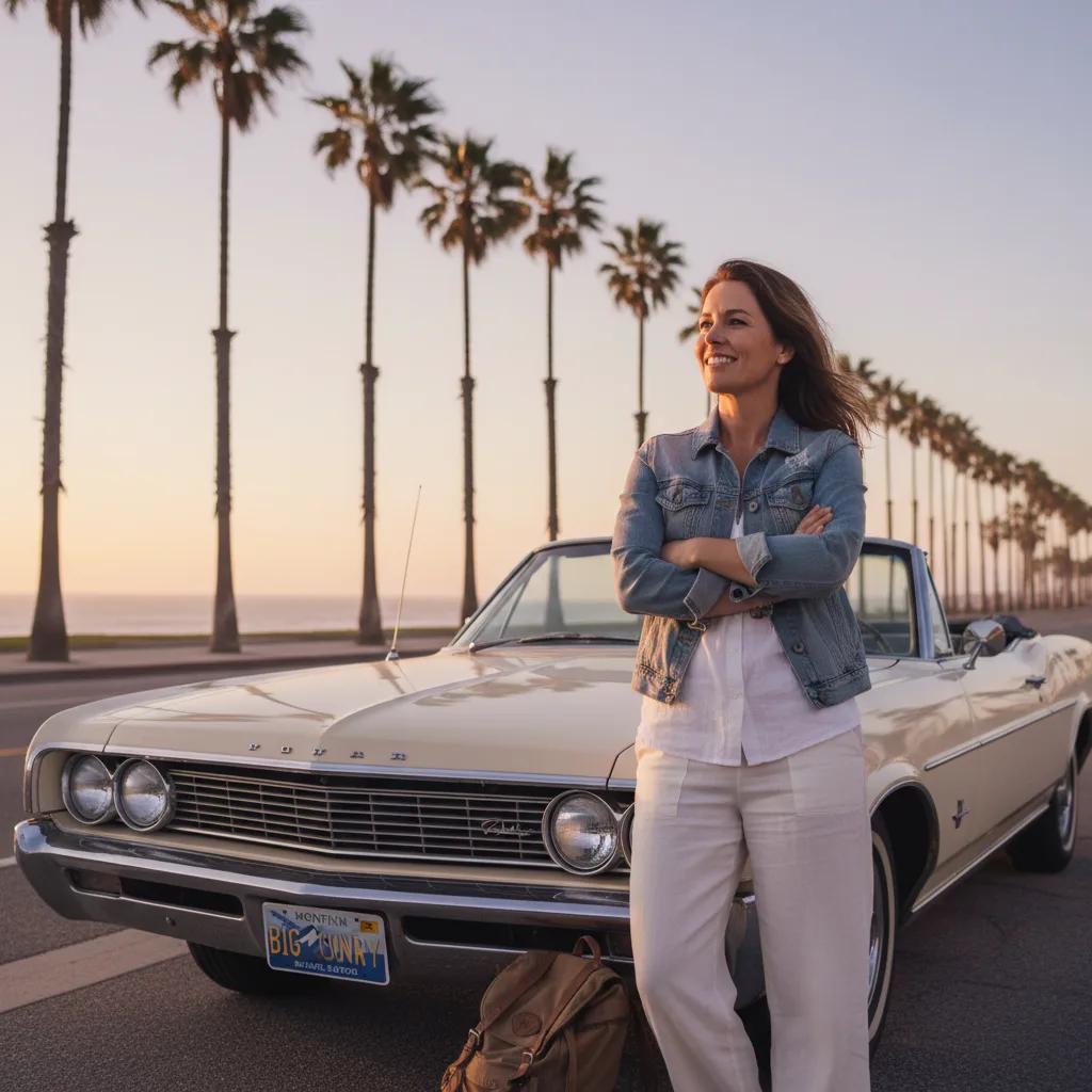 Woman with Montana plates California fresh start