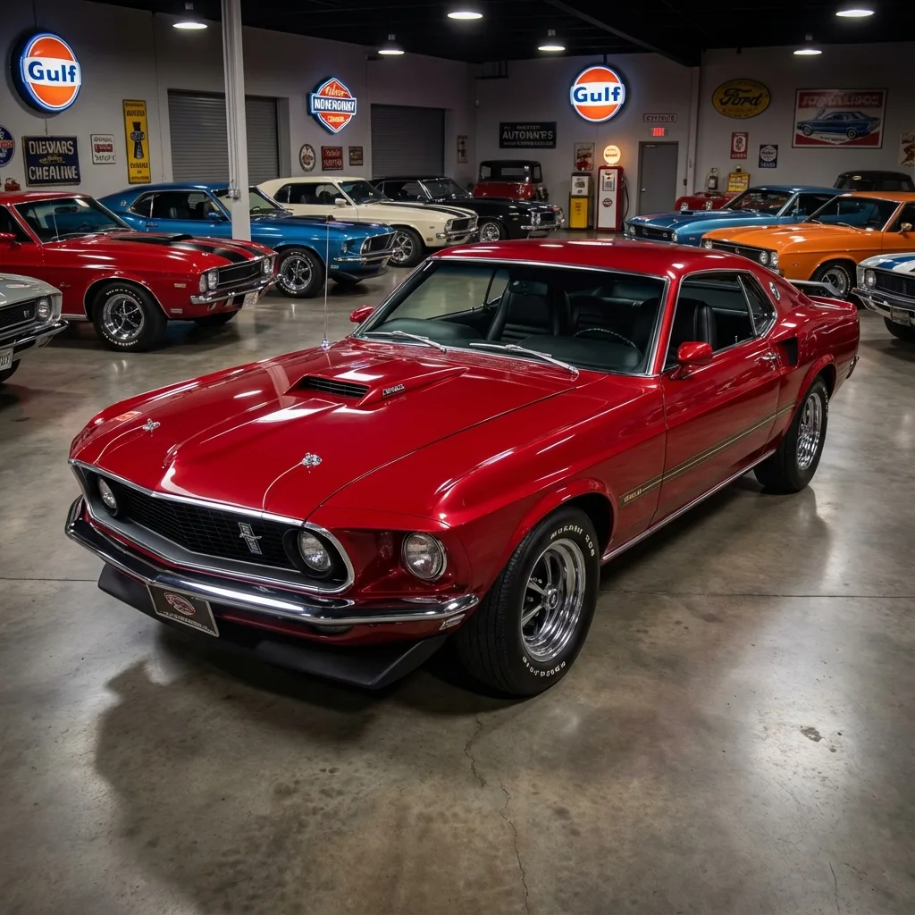 Classic 1969 Ford Mustang muscle car for title transfer