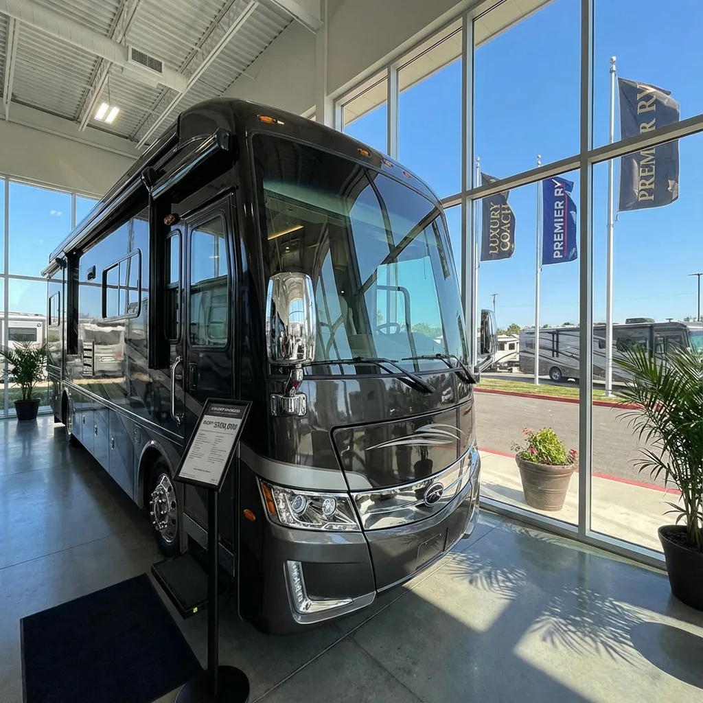 New luxury Class A motorhome RV with certificate of origin