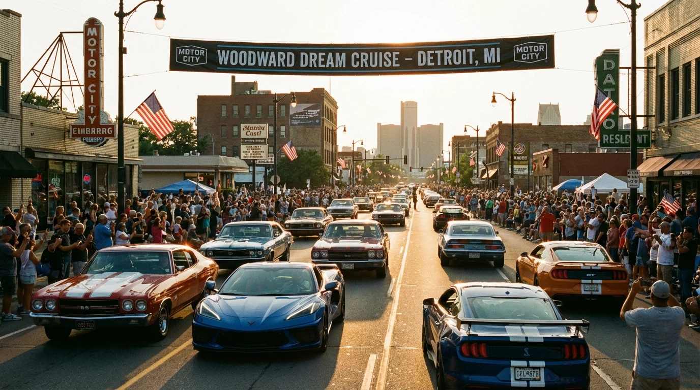 Michigan vehicle tax Woodward Dream Cruise automotive culture celebration