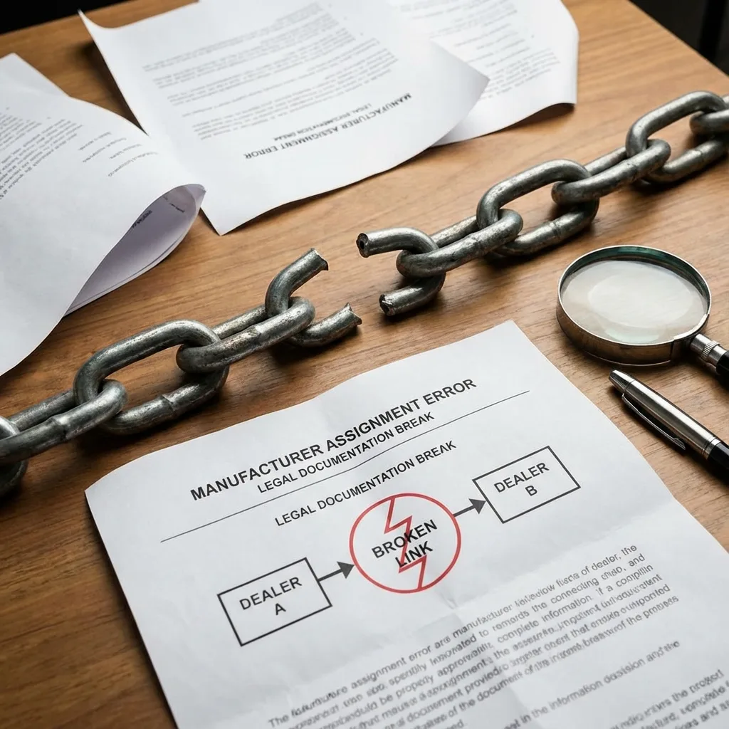 Certificate of origin broken chain of assignment mistakes