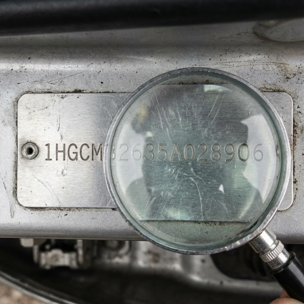 Certificate of origin VIN mistakes showing O versus 0 confusion