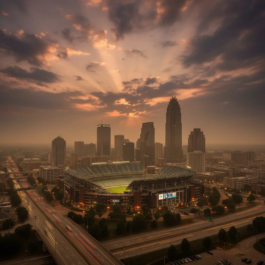 Charlotte NC skyline representing emissions testing zone