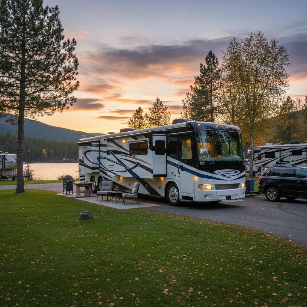 Luxury RV motorhome ideal for Montana LLC registration