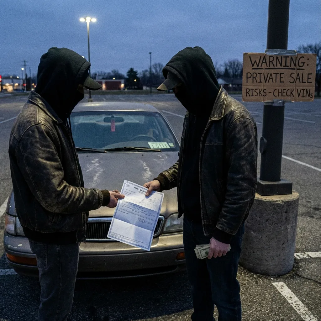 Suspicious private party vehicle sale with MCO document