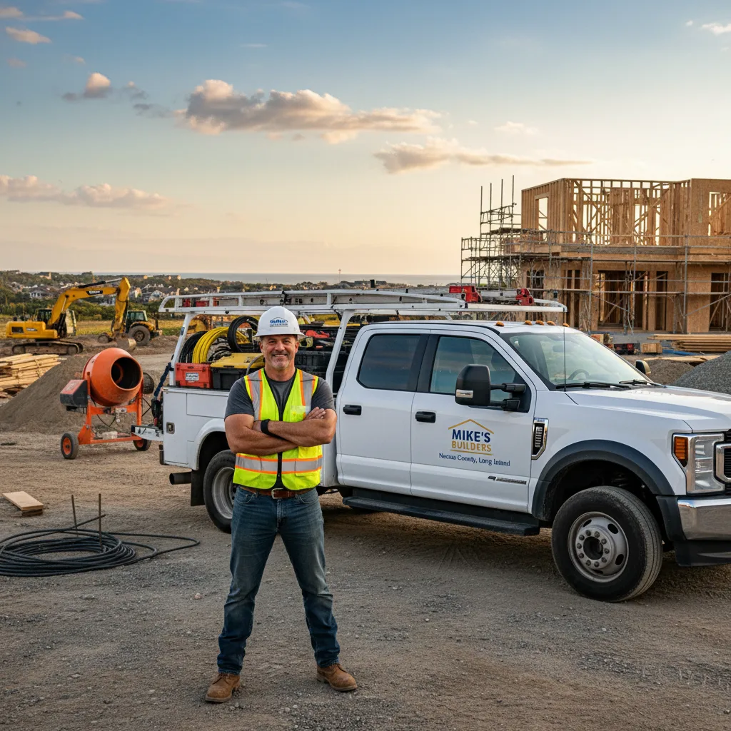 Mike the Nassau County contractor with Ford F-450 Platinum work truck