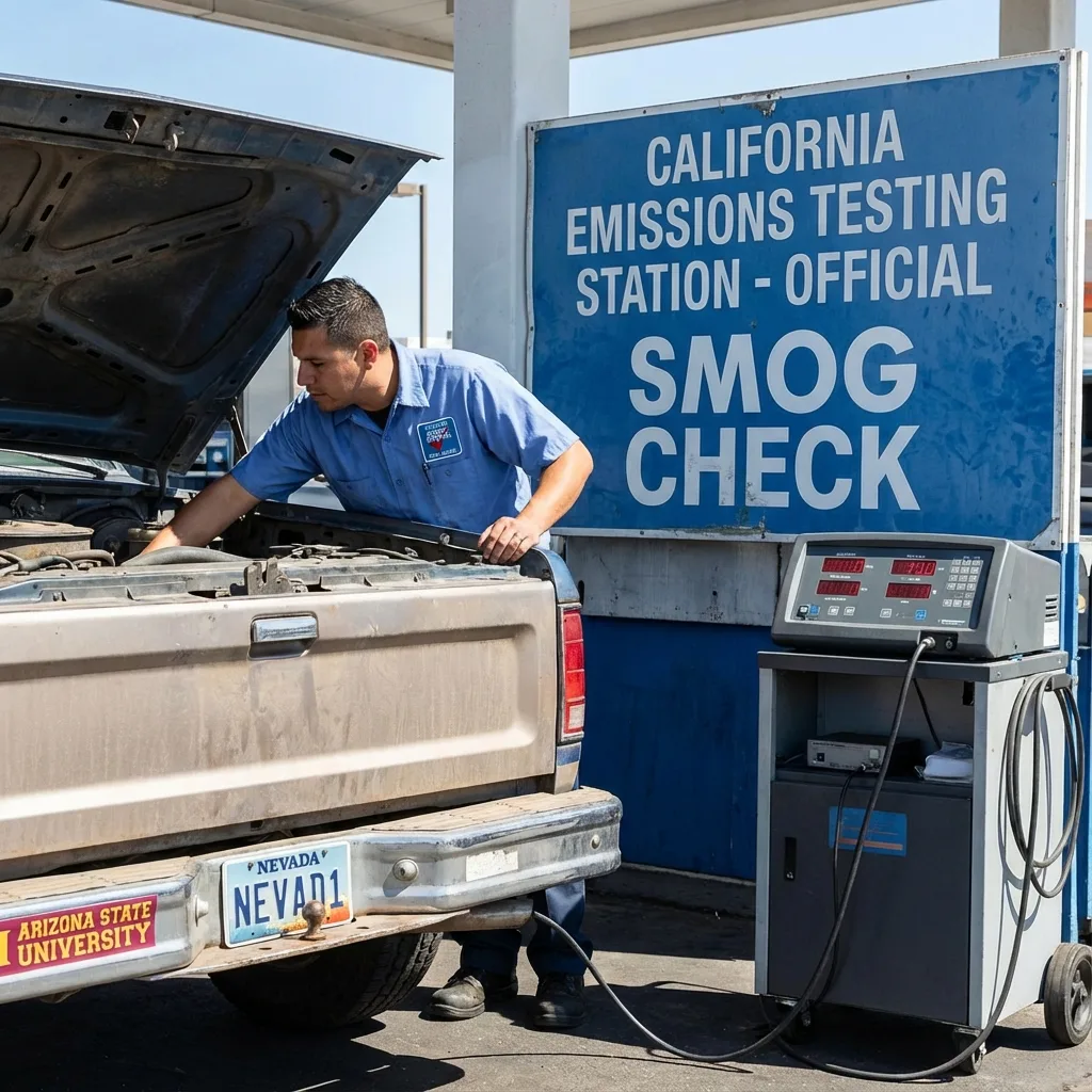 California emissions testing station for out of state vehicle purchase