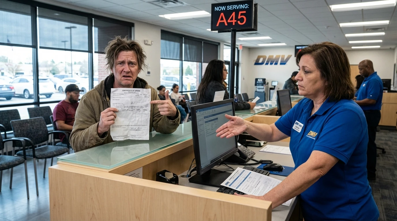 get plates with co certificate of origin dmv confusion title-first state registration