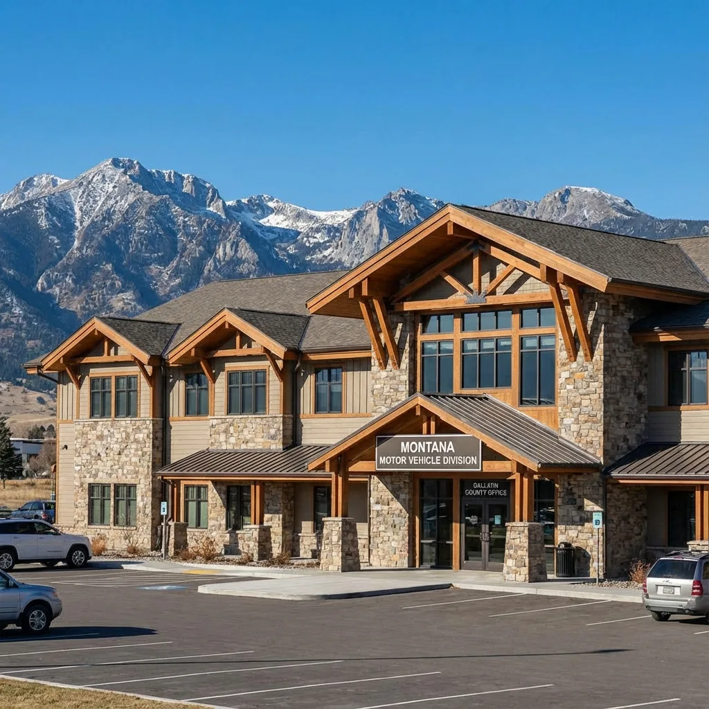 Montana Motor Vehicle Division office building for fast title processing
