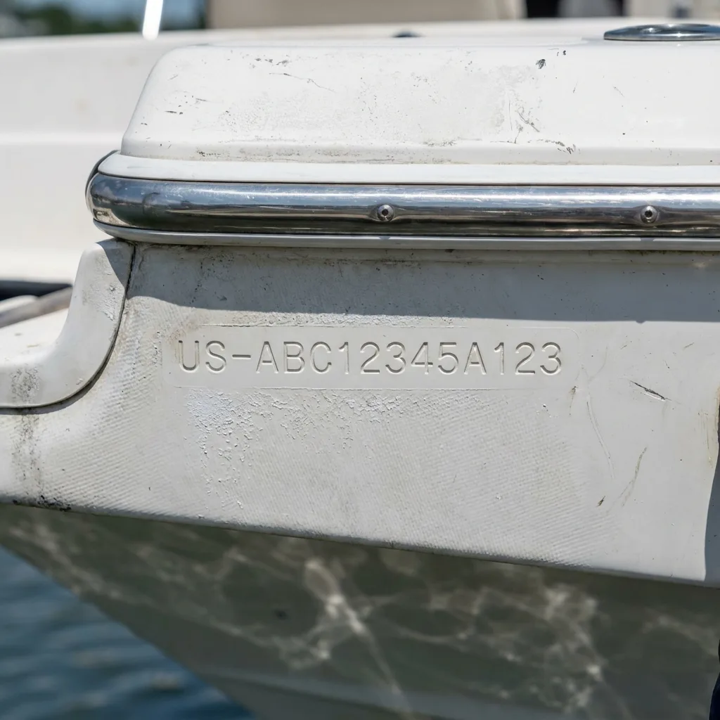 boat HIN hull identification number transom maritime certification