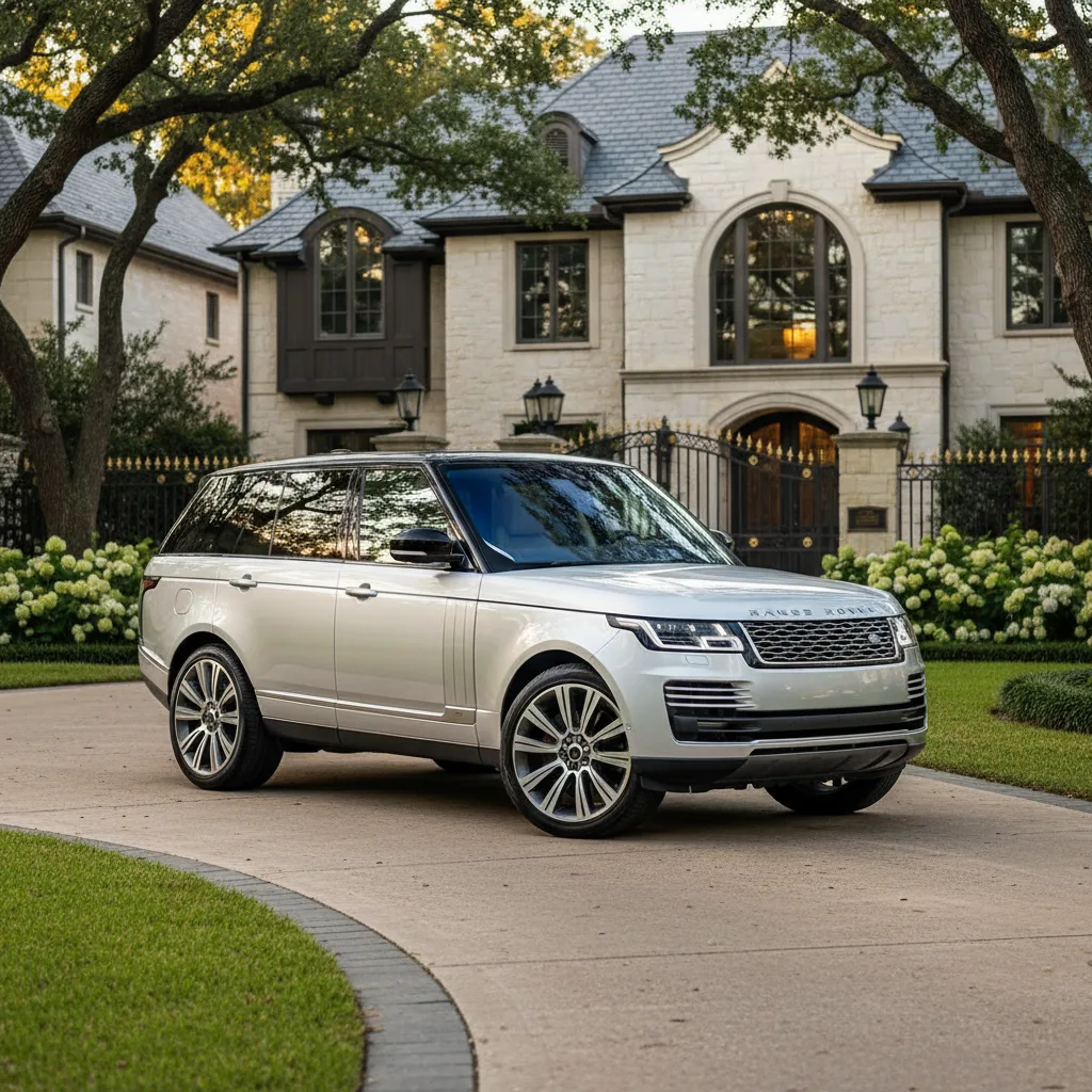 2018 Range Rover Supercharged in luxury River Oaks Houston driveway