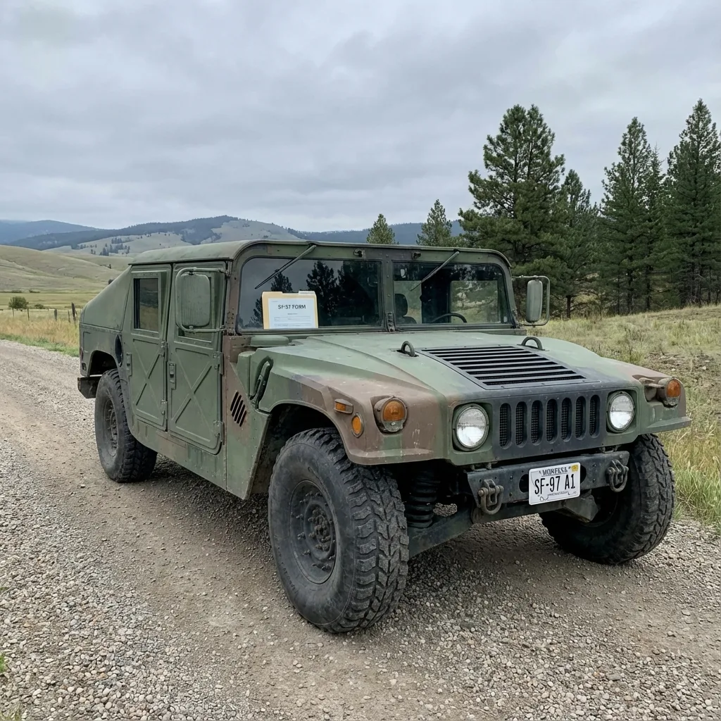 Military Humvee M998 HMMWV SF-97 conversion street legal Montana registration