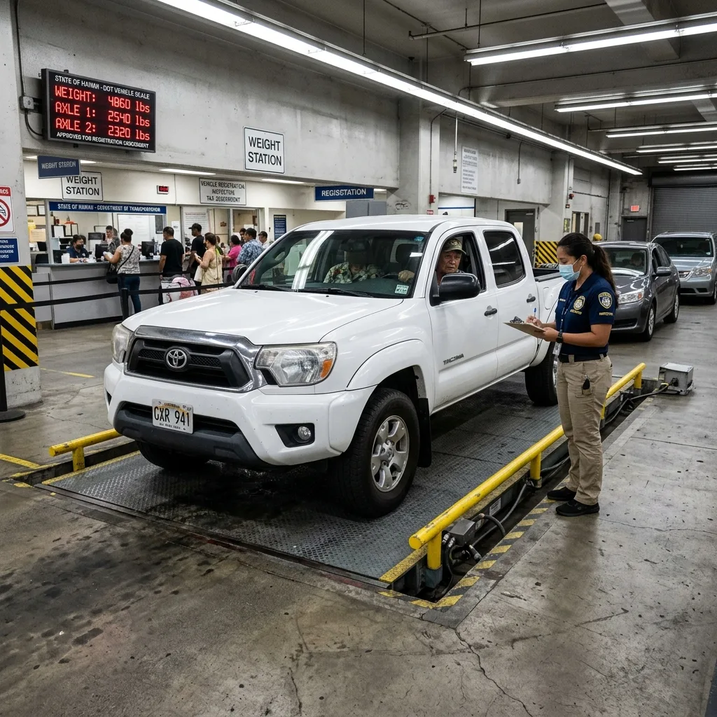 hawaii vehicle weight tax inspection station HRS chapter 249