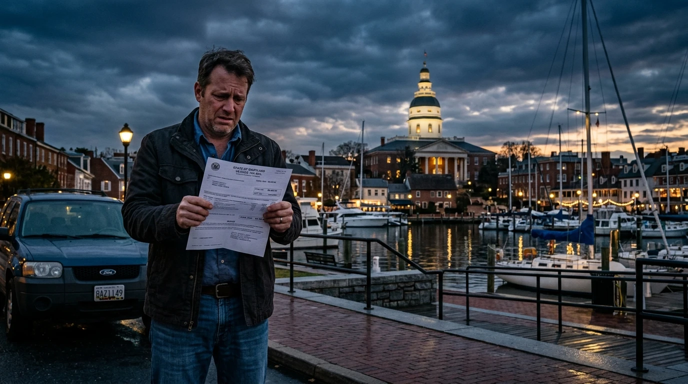 maryland vehicle tax excise tax burden Maryland drivers