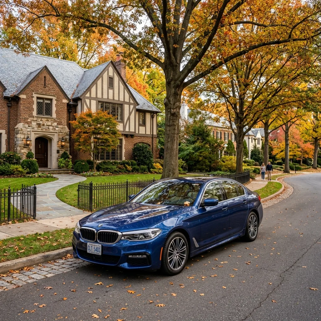 North Carolina vehicle tax BMW luxury car Charlotte Myers Park neighborhood