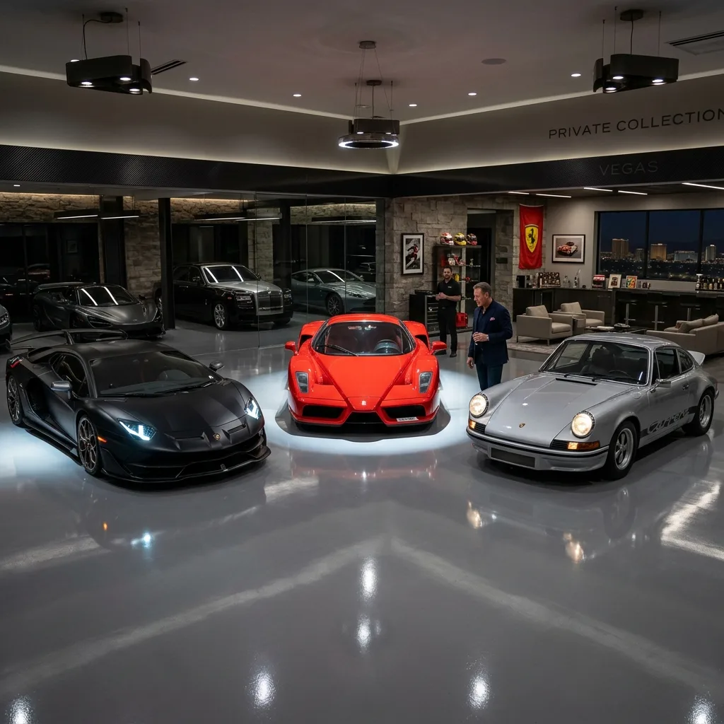 Nevada car collector garage Ferrari Lamborghini Las Vegas