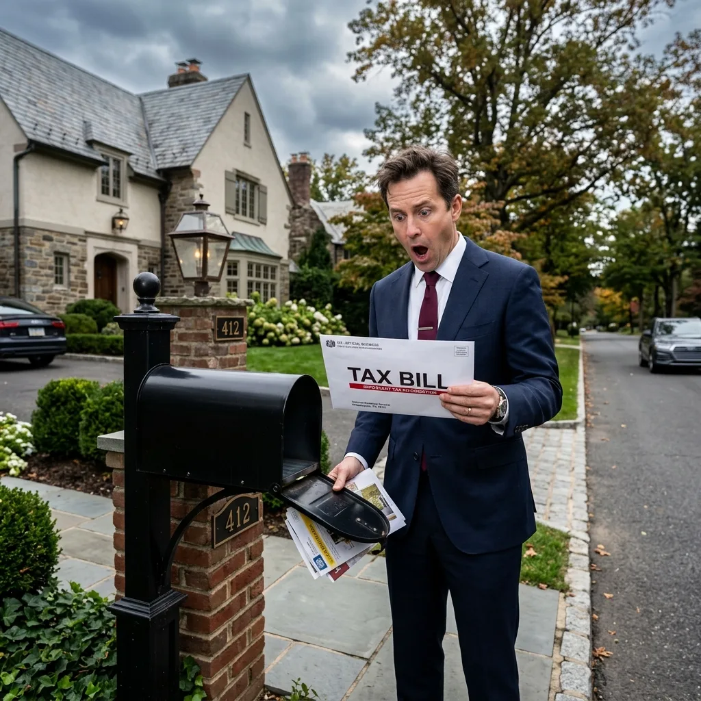 Pennsylvania vehicle tax bill shock — professional opening tax bill envelope