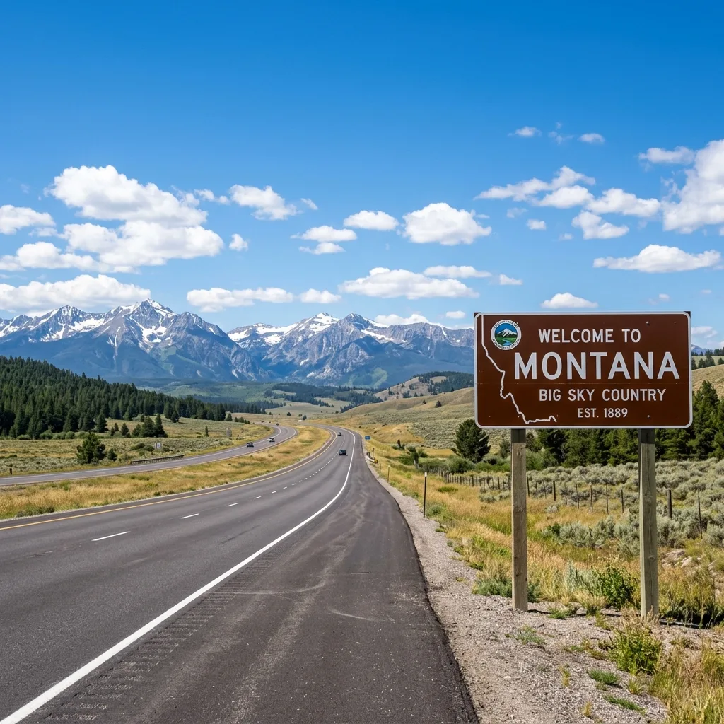 Montana welcome sign Montana LLC vehicle registration Pennsylvania solution