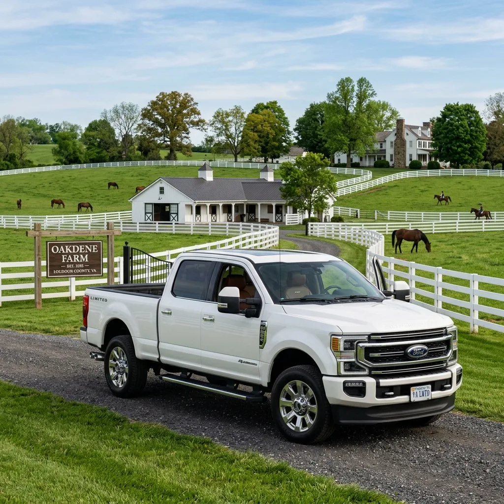 Virginia car tax F-250 truck Loudoun County horse farm