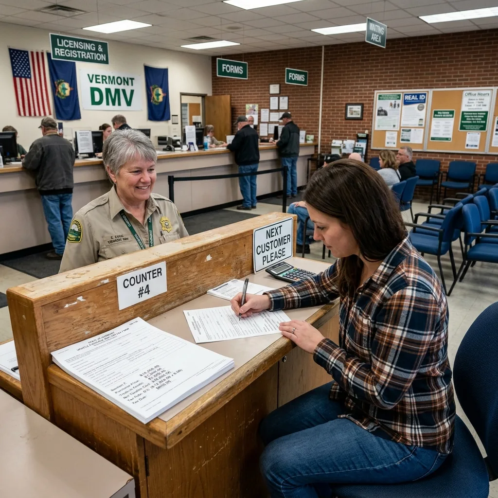Vermont DMV Purchase and Use Tax 6 percent registration form