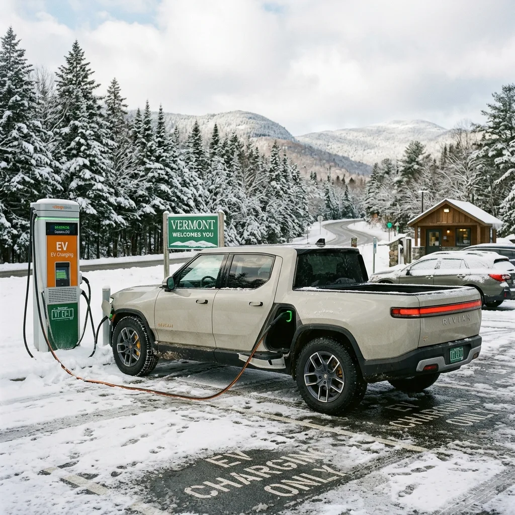 Vermont EV surcharge electric vehicle charging Rivian R1T winter fee