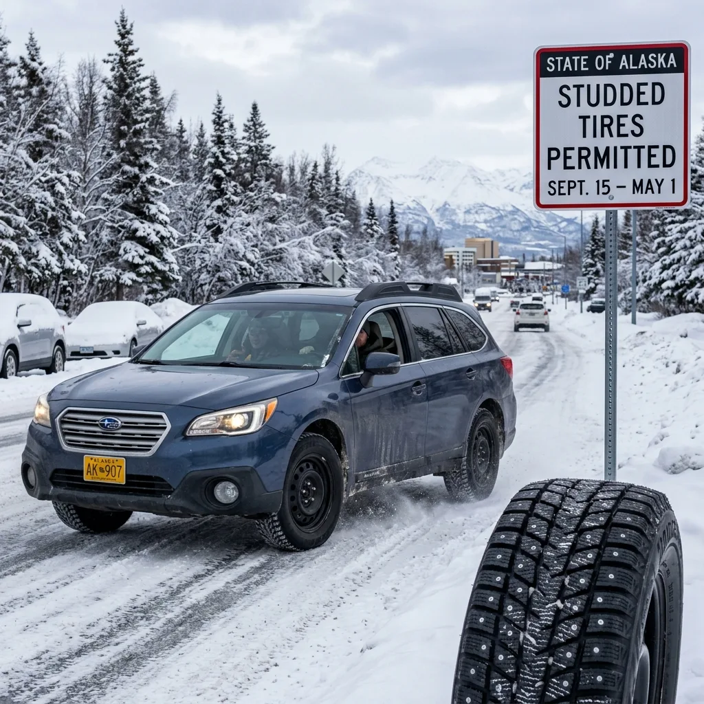 alaska vehicle tax studded tires winter driving cost