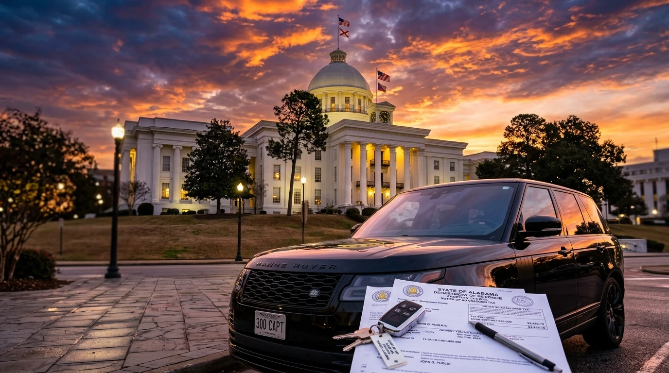 Alabama vehicle tax ad valorem system and Montana LLC registration
