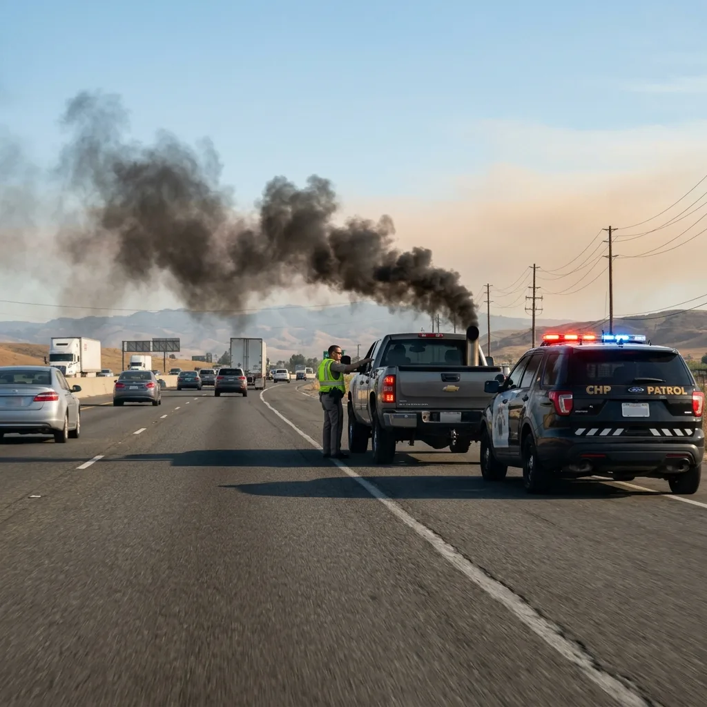 Diesel pickup truck exhaust emissions Arizona testing