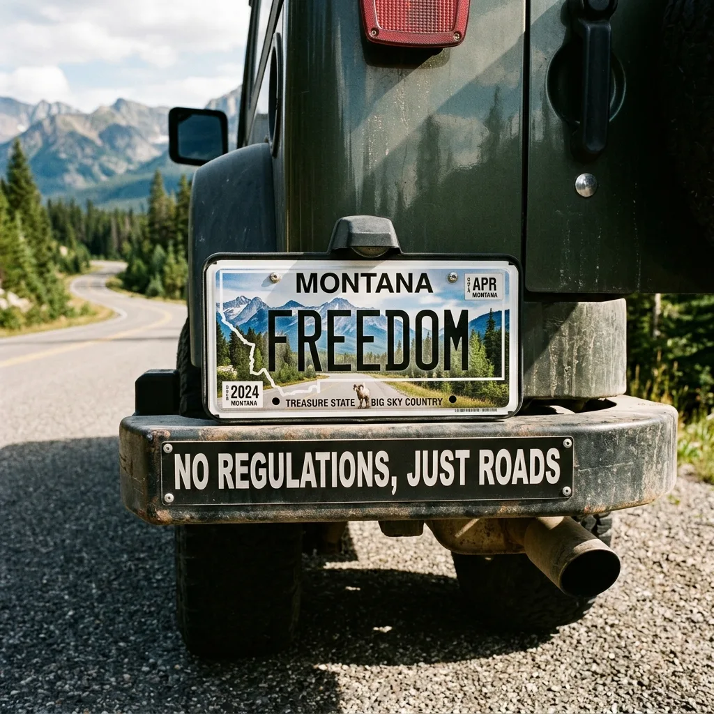 Montana license plate on vehicle escaping Arizona emissions requirements