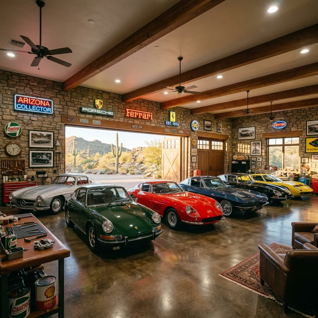 Classic car collection Arizona garage vintage vehicles collector