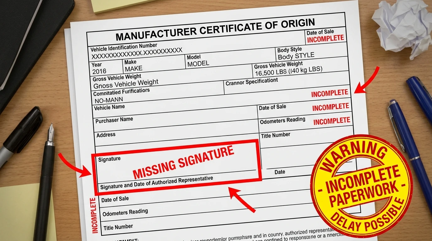 blank MCO title recovery Montana LLC registration