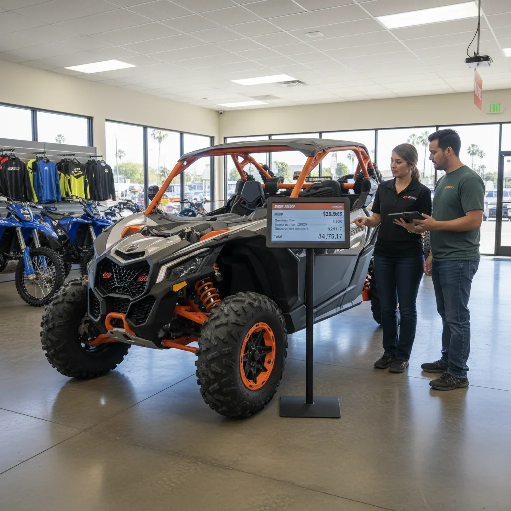 California sales tax and DMV fees on ATV UTV side-by-side purchase