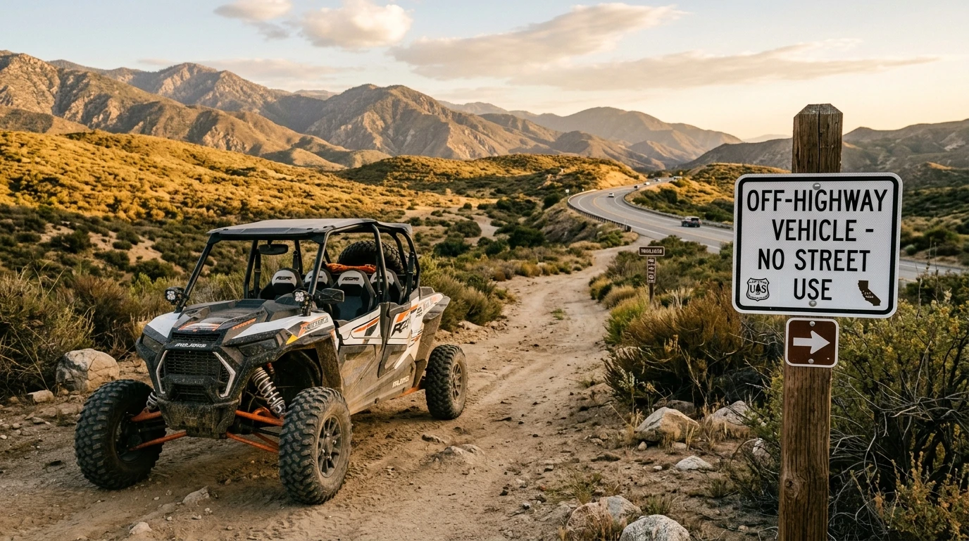 California UTV street legal CARB regulations off-road trap