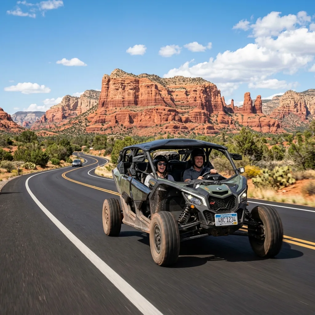 Can-Am UTV on Arizona desert highway legally operated where california utv street legal does not apply