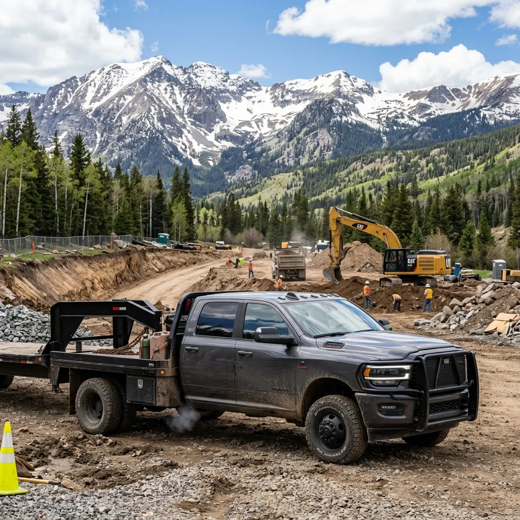 heavy duty Ram 3500 truck Colorado construction mountain colorado vehicle tax
