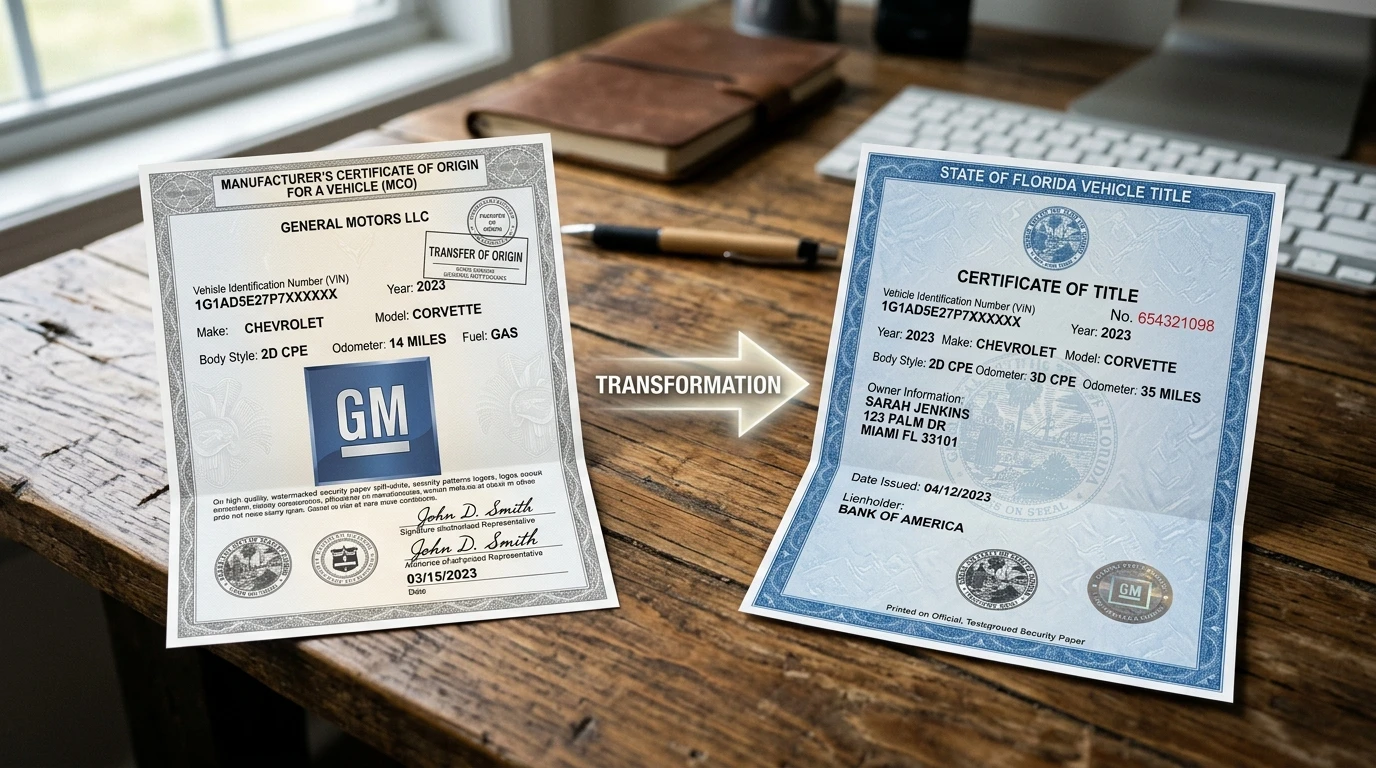 certificate of origin to title conversion Montana LLC