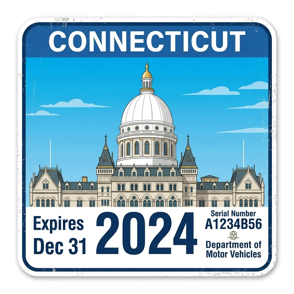 Connecticut state capitol Hartford vehicle tax registration