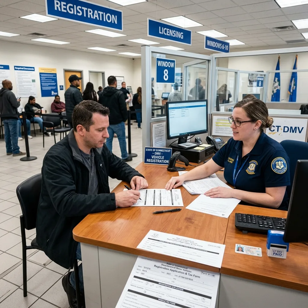Connecticut DMV registration vehicle tax form