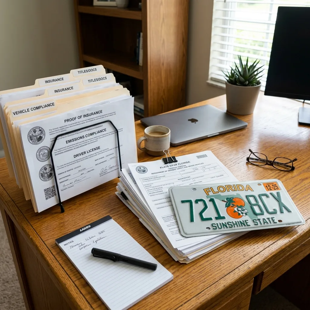 Florida vehicle registration compliance documents