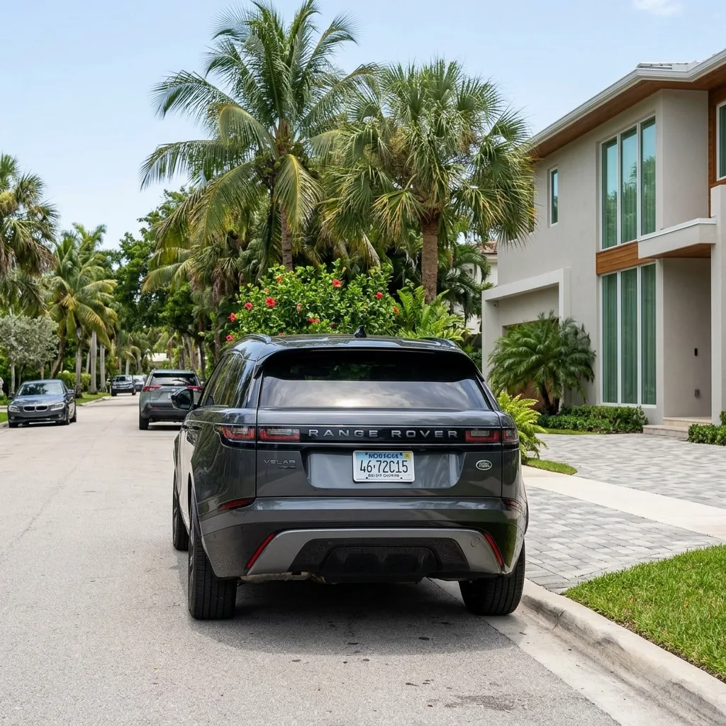 Montana license plate on luxury SUV in Florida