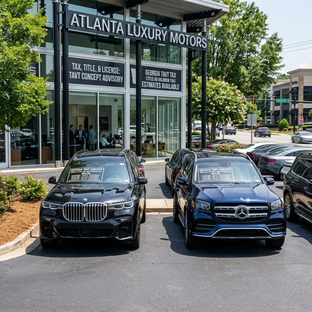 Luxury SUV at Atlanta Georgia dealership TAVT vehicle tax